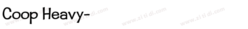 Coop Heavy字体转换